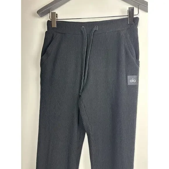 Alo Yoga Muse Ribbed 2 Piece Set Crop Hoodie Jogger Sweatpants Small *Read/Flaw - Picture 14 of 16